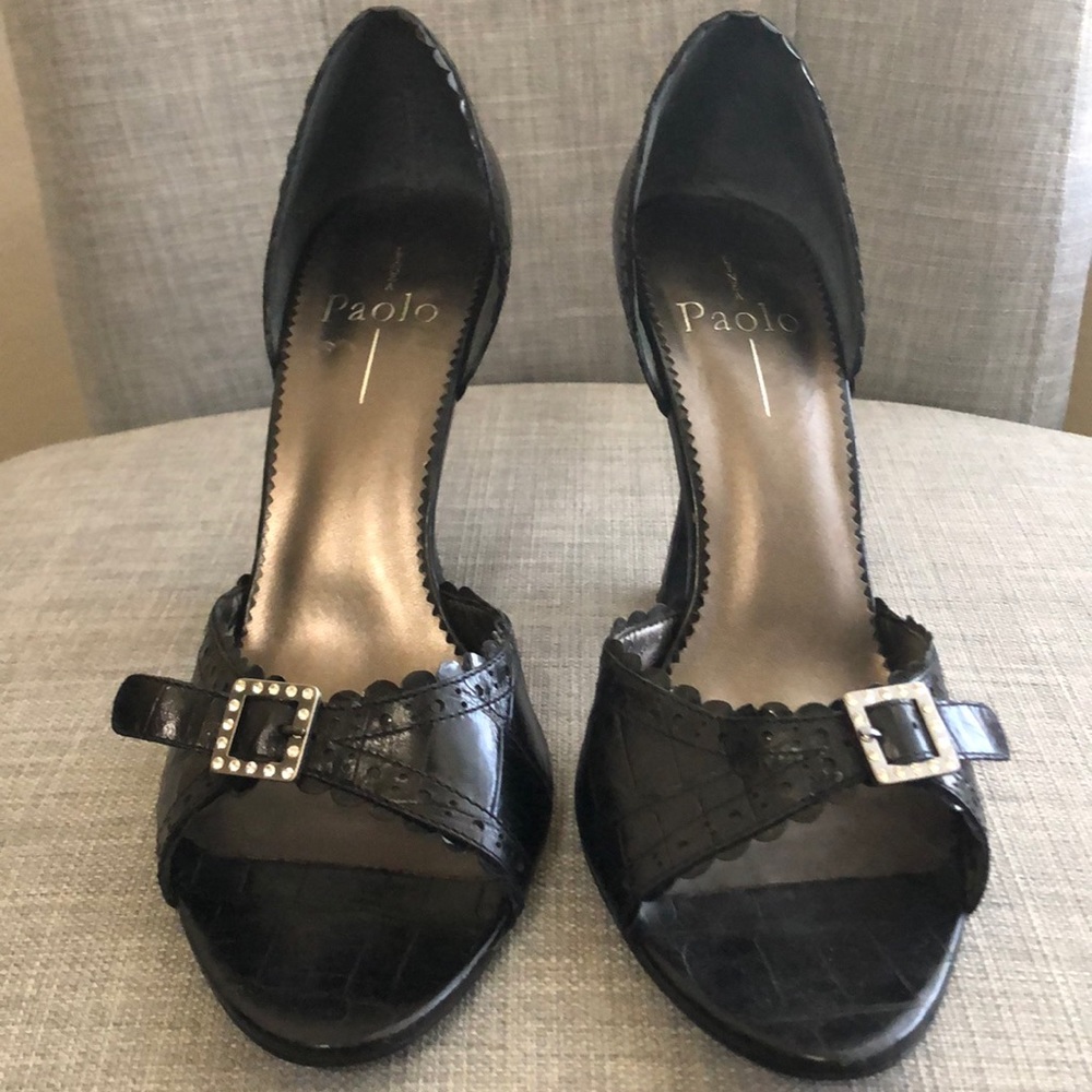 Paolo black heels